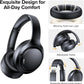 Hybrid Active Noise Cancelling Headphones Wireless, 120Hrs Playtime, 6 ENC Clear Mic, Over Ear Bluetooth Headphones with Hi-Res Audio Comfort Earcup Foldable ANC Headphone for Travel Game Home Office
