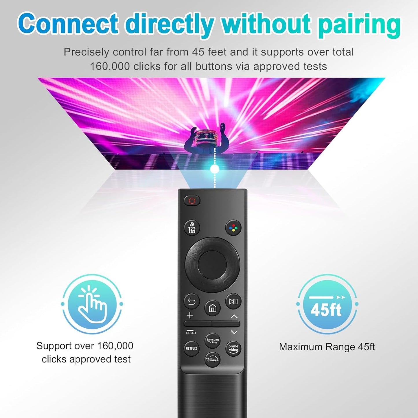 Universal for Samsung TV Remote Control Replacement, Compatible with All Samsung Remote Control for Smart TV Universal Remote for All S-amsung Smart Curved Frame QLED LED LCD HDTV 3D Series TVs