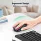 TECKNET Wireless Mouse, 2.4G Ergonomic Optical Mouse, Computer Mouse for Laptop, PC, Computer, Chromebook, Notebook, 6 Buttons, 24 Months Battery Life, 2600 DPI, 5 Adjustment Levels - Purple