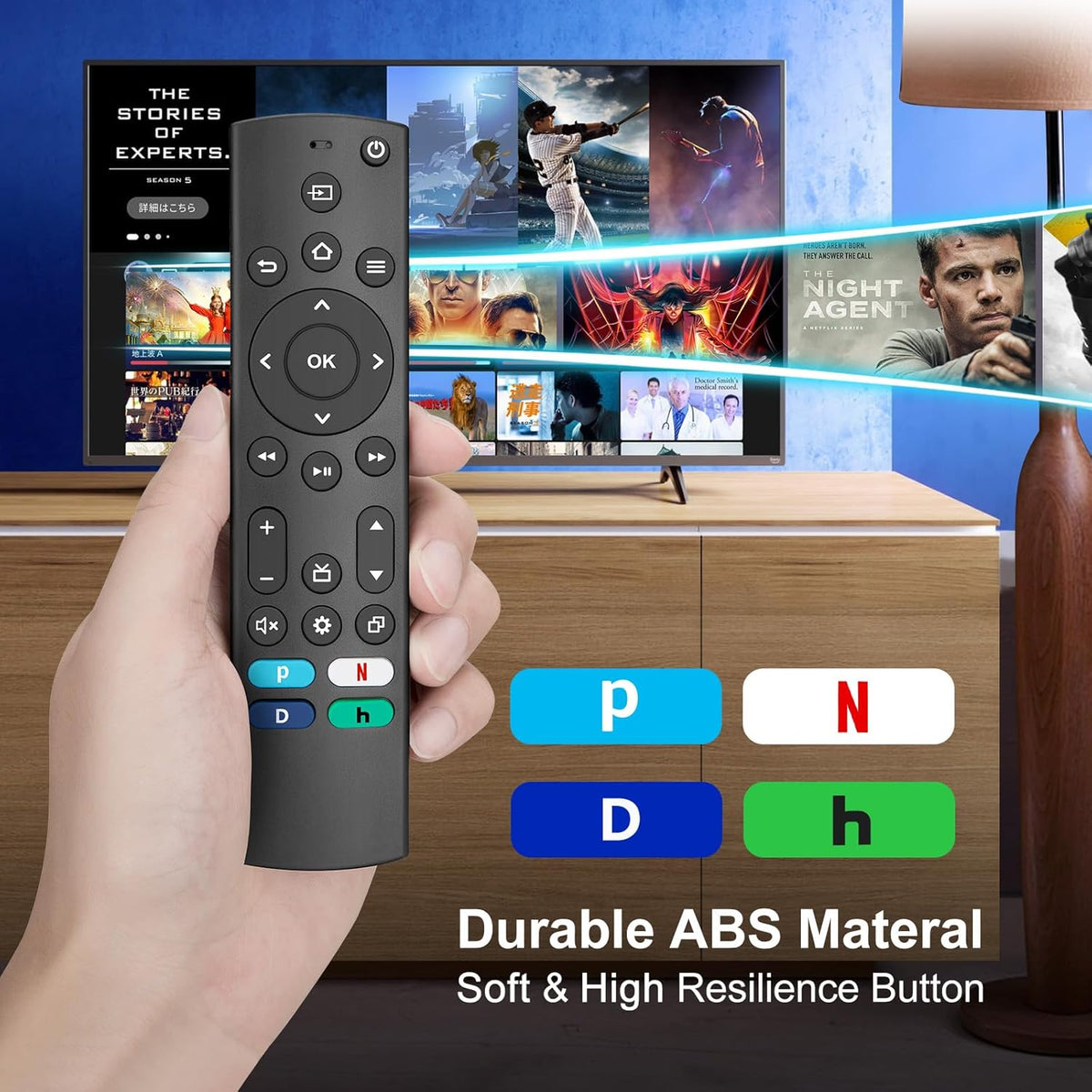 Universal-TV-Remote-Control for Samsung/LG/Vizio/TCL/Hisense/Sony/Philips/Roku Smart TVs, for Insignia/Toshiba Smart TVs