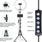10" Selfie Ring Light with 73" Tripod Stand & 1 Phone Holder, LED Camera Ringlight with 48 RGB Colors Modes & Musical Rhythm Mode and 12 Brightness Dimmable for TikTok/Makeup/Photography/Vlog