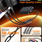 Portable Charger Power Bank, 60000mAh Battery Pack with 3 in 1 USB-C/iOS/Micro-USB Cable, 22.5W Fast Charging Portable Phone Charger, Travel Camping Essential Powerbank for iPhone 17/16 Samsung,Ebony