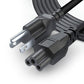 5FT 3 Prong AC Power Cord – Universal Laptop Cable NEMA 5-15P to C5 for Dell, HP, Lenovo, Asus, Acer, Toshiba, Sony