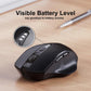 Uineer Wireless Mouse,Upgraded 2.4GHz Rechargeable (Battery Level Visible) Ergonomic Computer Mouse,4 Levels DPI, Wireless Mice for Laptop Computer(Matte Black)