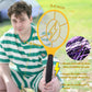 2 Pack Electric Fly Swatter, Handheld Bug Zapper Racket for Outdoor & Indoor, Mosquito Zapper Racket Battery Powered Tennis Mosquito Rackets for Insect