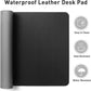 Aothia Non-Slip Waterproof PU Leather Desk Pad Protector for Mouse, Writing Desk, Office, Home, Laptop Blotter, 23.6" x 13.7", Black