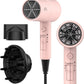 AINA Ionic Hair Dryer with Diffuser, Ceramic Blow Dryer with Cold Shot & Turbo Heat (Babe Pink)