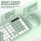 Wireless Keyboard and Mouse Combo, Full-Sized Wireless Keyboard and Adjustable DPI Mouse, 2.4GHz USB Receiver, Silent Keyboard and Mouse for PC, Windows, MAC, Desktop, Laptop (Avocado Green)