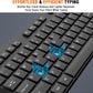 Wireless Keyboard and Mouse Combo, EDJO Silent Full Size Cordless USB Keyboard Mouse, 2.4GHz Lag-Free, Long Battery Life, for Computer, Laptop, PC, Chromebook, Windows (Black, 1 Pack)