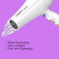 Conair Double Ceramic Ionic Hair Dryer, 1875W Blow Dryer with Diffuser & Concentrator (White)