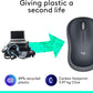 Logitech M185 Wireless Mouse, 2.4GHz with USB Mini Receiver, 12-Month Battery Life, 1000 DPI Optical Tracking, Ambidextrous PC/Mac/Laptop - Swift Grey