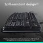 Logitech MK120 Wired Keyboard and Mouse Combo for Windows, Optical Wired Mouse, Full-Size, USB, Compatible with PC, Laptop - Black