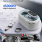 35W Ultrasonic Jewelry Cleaner, 45KHz Retainer Cleaner for Jewelry, 5 Timer & 3 Power Modes, Eyeglasses, Rings, Watch Strap, Dentures - 20oz, 304 Stainless Steel Tank, Quiet <38dB (White)