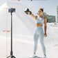 Phone Tripod & Selfie Stick with Remote, Portable, Lightweight for Video Recording Vlog, Extendable Travel Tripod Stand Compatible with iPhone Android, Black, 62"