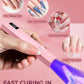 UV Nail Light Handheld UV Light for Nails 3W Portable Led Lamp with 2 Timer Settings 20/60s for Gel Polish Home DIY Salon Women(Pink)
