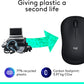 Logitech M185 Wireless Mouse, 2.4GHz with USB Mini Receiver, 12-Month Battery Life, 1000 DPI Optical Tracking, Ambidextrous, Compatible with PC, Mac, Laptop - Black