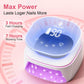 Cordless UV LED Nail Lamp, 80W Rechargeable Nail Dryer with 4 Timers, Atmosphere Light & Mirror Base, UV Light for All Gel Nails, Ideal for Training,Nail Art Practice,Home & Salon Use (White)