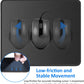 JIKIOU Mouse Pad with Non-Slip Rubber Base, Premium-Textured & Washable Computer Mousepad with Stitched Edges, Mouse Pads for Computers, Laptop, Gaming, Office & Home, 10.2 x 8.3 in, Black
