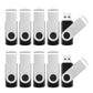 8GB Flash Drive 10 Pack Bulk USB Flash Drives, USB2.0 Thumb Drive USB Stick for Data Storage Backup, Jump Drive Pen Drive Zip Drive Memory Stick with Indicator, USB Storage Flash Drive Swivel Design