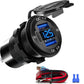 Upgraded 4 Port 12V USB Outlet, 78W Dual PD & QC Aluminum Alloy USB Ports with LED Voltmeter Waterproof for Cars, Cigarette Lighter Replacement 12V Socket for Boats RV Trucks and Motorcycles