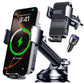3 in 1 Wireless Car Charger, Phone Holders for Your Car 15W Fast Charging Auto Clamping, Car Phone Mount for iPhone 17 16 15 14 13 Mini Pro Max XR, Samsung Galaxy S25 Ultra S24 S23 S22 S21