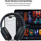 TOZO HT3 Hybrid Noise Cancelling Headphones, 90H Playtime Wireless Over Ear Bluetooth Headset, Spatial Audio AI Chat with 5 Mics, Supports Dual Connection and USB-C Input, with 32 EQ Music Modes