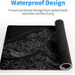 Japanese Sea Wave Large Mouse Pad, Anime Black Gaming, Extended Kanagawa Mat Desk Pad, 3mm Thick Long Non-Slip Rubber Base Mice Pad, 31.5 X 11.8 Inch