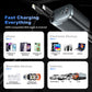 Retractable Car Charger, 84W Car Charger USB C 4 in 1, Car Accessories Fast Charging Car Charger Adapter for iPhone 17 16 15 14 13 12 Pro Max, Samsung, Pixel | Travel Essentials Gifts for Men Women