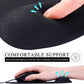 JIKIOU Mouse Pad, 2 Pack Ergonomic Mouse Pads with Comfortable Gel Wrist Rest Support and Smooth Cloth, Non-Slip PU Base for Easy Typing Pain Relief Durable and Easy to Clean Small Black
