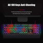 RK ROYAL KLUDGE S108 Typewriter Keyboard, Retro Mechanical Gaming Keyboard Wired 108 Keys with RGB Backlit Sidelight, Detachable Wrist Rest, Round Keycaps Blue Switches - Black