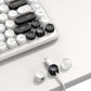 8Pack Cord Organizer [1s Lock] Spring Cable Management Clips - Lamicall Desk Cord Holder, Adhesive Cute Round Cable Clip, Phone Charger Wire Organizer Keeper for Nightstand Car Office Accessory, White
