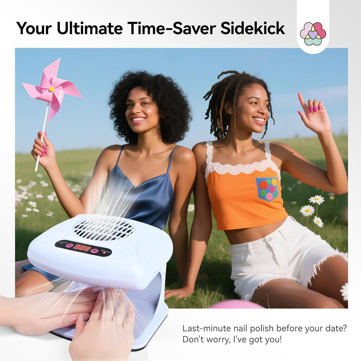 SAVILAND 5X Faster Dry Nail Dryer: 300W Strong-Air Nail Dryer for Regular Polish Smart Sensor Nail Polish Dryer Warm & Cool Wind Dual Air Dual Modes Battery-Free Nail Fan Home Salon Use