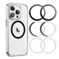 Universal Metal Rings Compatible with Magsafe Sticker,Magnetic Ring for Phone Cases & Wireless Charging, 6 Pack (2 Black,2 White & 2 Silver)