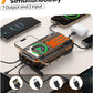 SOARAISE Solar Charger Power Bank - 48000mAh Wireless Portable Charger Built-in 4 Cables and 4 Solar Panels, PD QC 3.0 Fast Charging USB C Battery Pack with Flashlight for Camping Travel