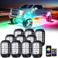 Rock Lights for Trucks, 10 Pods RGB LED Rock Lights with APP/Remote Control & Music Mode, High Bright Multilcolor Waterproof IP68 Rock Neon Light Kits for Pickup Off Road RZR SUV ATV UTV Car