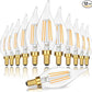 GoBright Dimmable E12 Candelabra LED Light Bulbs 40W Equivalent, 2700K Soft Warm White Chandelier Light Bulbs, 4W 460 LM Flame Tip Candle Light Bulbs, 12-Pack