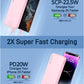 Portable Charger, 12000mAh 22.5W Fast Charging Power Bank with Built-in Cables & Wall Plug, Travel Essentials External Battery Pack, USB C Battery Phone Charger for iPhone, iPad, Samsung Pink
