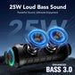TIMU Portable Bluetooth Speaker, 25W Super Loud Wireless Speaker: Boost Bass 3.0, Bluetooth 5.4, 30H Playtime, 8 RGB Modes, IPX7 Waterproof, TWS Pairing, for Outdoor/Home/Party, Gift Ideas（Black）