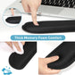 Yolanda Keyboard Wrist Rest Memory Foam, Easy Typing Pain Relief, Keyboard Mouse Pad Set for Computer, Laptop, Home & Office