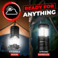GearLight Camping Lantern - 2 Portable LED Battery Powered Lantern with Magnetic Base and Foldable Hook for Emergency Use or Campsites, Essential Hurricane Survival Kit with Batteries - Black