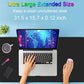 Large Extended Gaming Mouse Pad with Stitched Edges, (31.5X15.7In) Durable Non-Slip Natural Rubber Base, Waterproof Computer Keyboard Pad Mat for Esports Pros/Gamer/Desktop/Office/Home-Black
