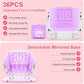 Cordless UV LED Nail Lamp, 80W Rechargeable Nail Dryer with 4 Timers, Atmosphere Light & Mirror Base, UV Light for All Gel Nails, Ideal for Training,Nail Art Practice,Home & Salon Use (White)
