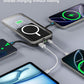 podoru for Magsafe Battery Pack, 10000mAh Magnetic Power Bank Built-in Double USB C Cables 22.5W PD Fast Charging LED Display Wireless Portable Charger for iPhone 17/16/15/14/13/12 Series-Black