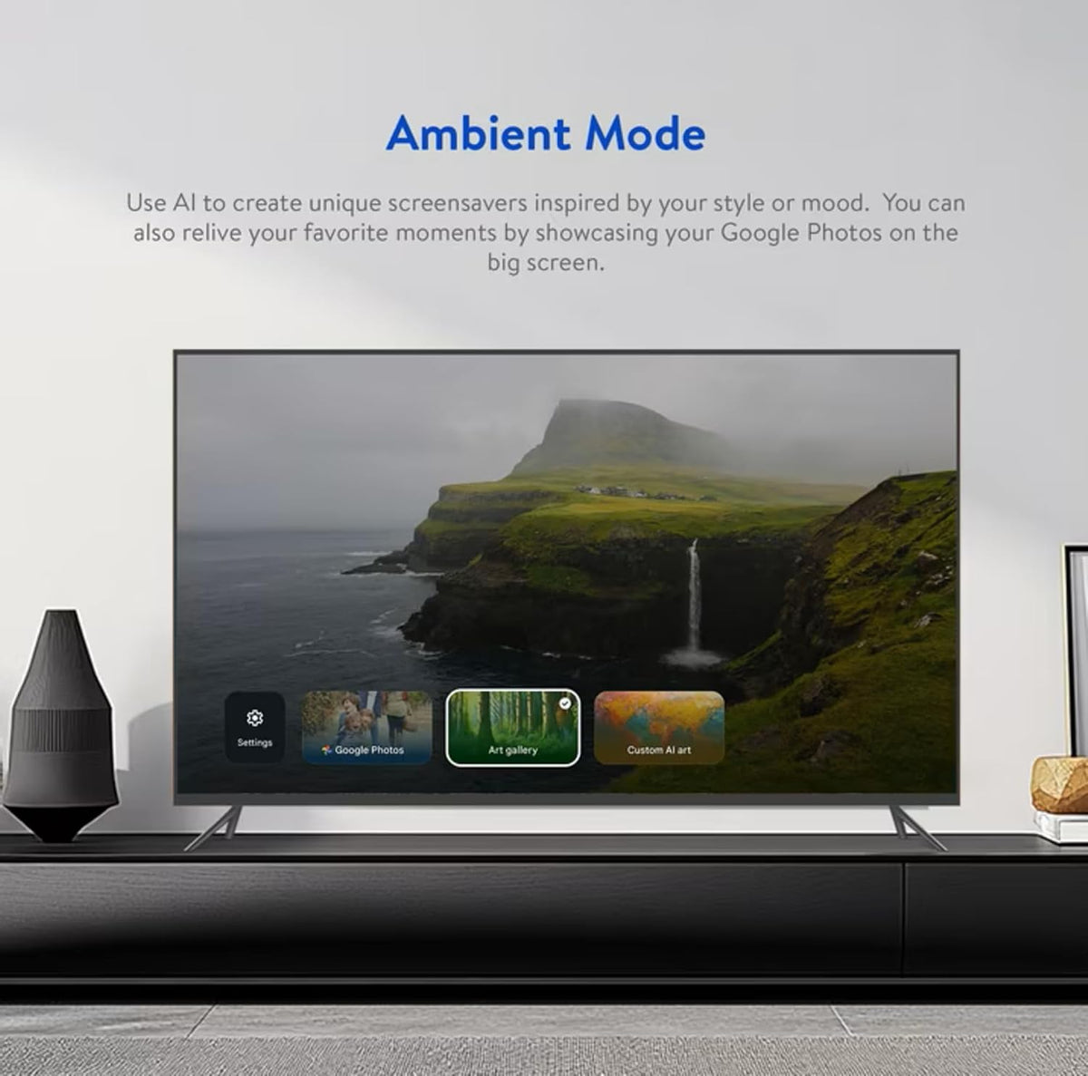 ONN Android TV 4K UHD Streaming Device with Voice Remote Control Google Assistant & High Speed HDMI Cable (100026240) Black