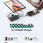 INIU Portable Charger, Ultra Slim 45W Fast Charging with Attached USB C Cable, Flight-Safe 10000mAh PD Power Bank Battery Pack, Travel Essential Phone Powerbank for iPhone 17 16 Samsung S25 Google etc