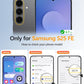FNTCASE for Samsung Galaxy S25 FE Case: Magnetic Translucent Matte Military Grade Drop Proof Protection Cell Phone Cover - Slim Rugged Durable Shockproof Protective S25Fe Cases (Black-6.7 inch)
