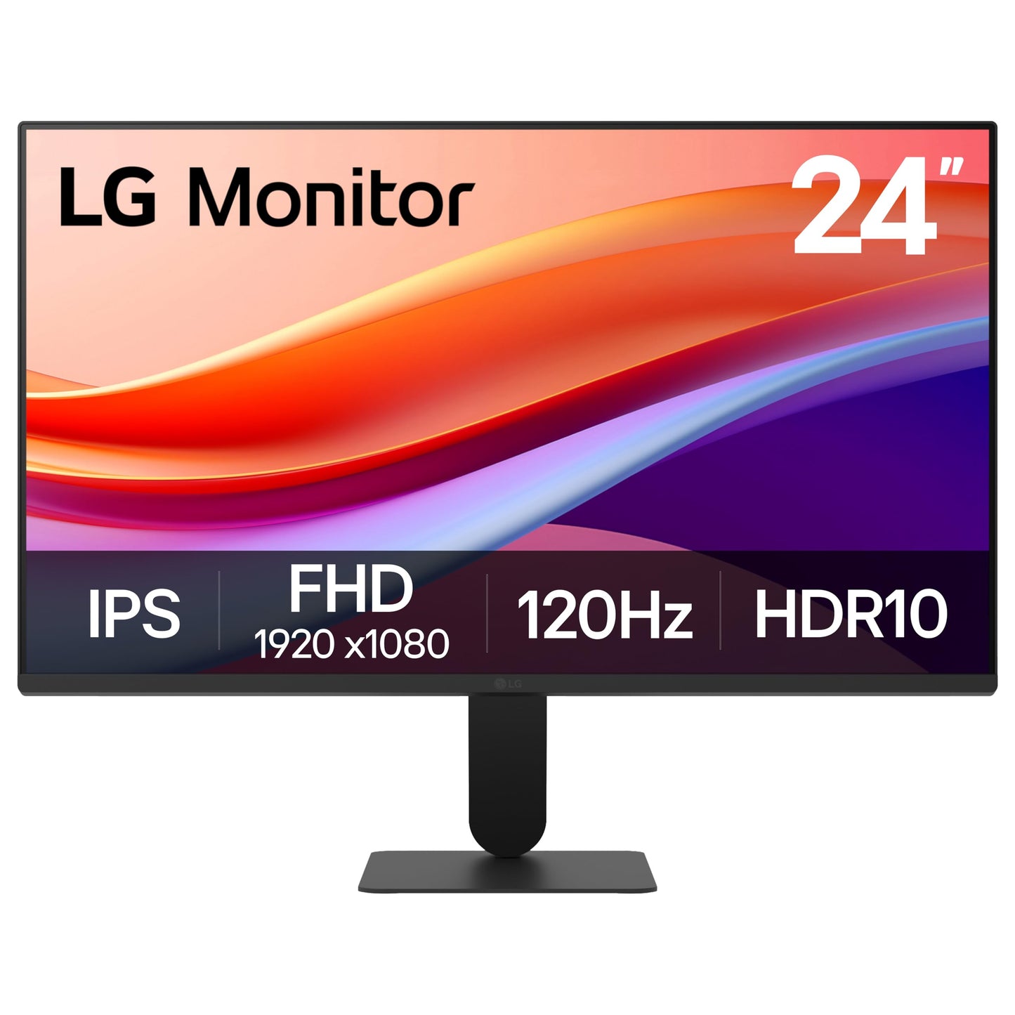 LG 24U411A-B 24-inch Full HD (1920 x 1080) IPS Computer Monitor, 120Hz, HDR10, Reader Mode, Flicker Safe, HDMI, Slim Stand Base, Black