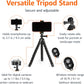 Portable and Flexible Tripod with Wireless Remote and Smartphone Clamp, 10-inch long, Black