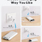 Charmast Portable Charger with Built in Cables, Power Bank with Cords Wires, Slim 10000mAh Travel Battery Pack 6 Outputs 3 Inputs 3A Fast Charging for Samsung Google Pixel LG Moto iPhone iPad