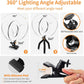 Video Conference Lighting Kit, Ring Light Clip on Laptop Monitor with 5 Dimmable Color & 5 Brightness Level for Webcam Lighting/Zoom Lighting/Remote Working/Self Broadcasting and Live Streaming, etc.